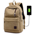 Canvas Laptop Backpack - Vintage Travel Rucksack for Men