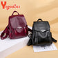 Women's Luxury PU Leather Backpack - Large Capacity Travel & Business Bag