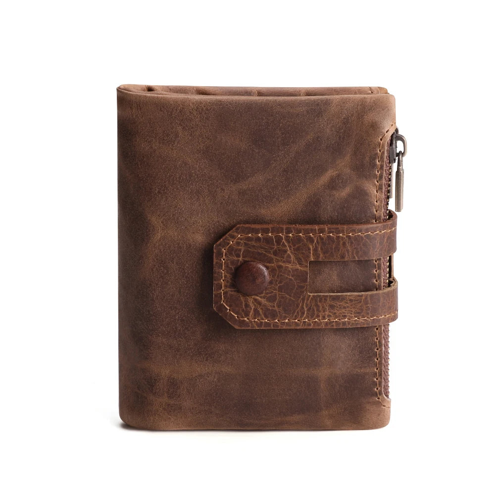 JOGUJOS Genuine Leather Men's Wallet with RFID Protection - Coin Purse & Card Holder
