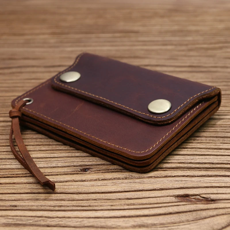 Men's Genuine Leather Wallet with Zipper Coin Pocket