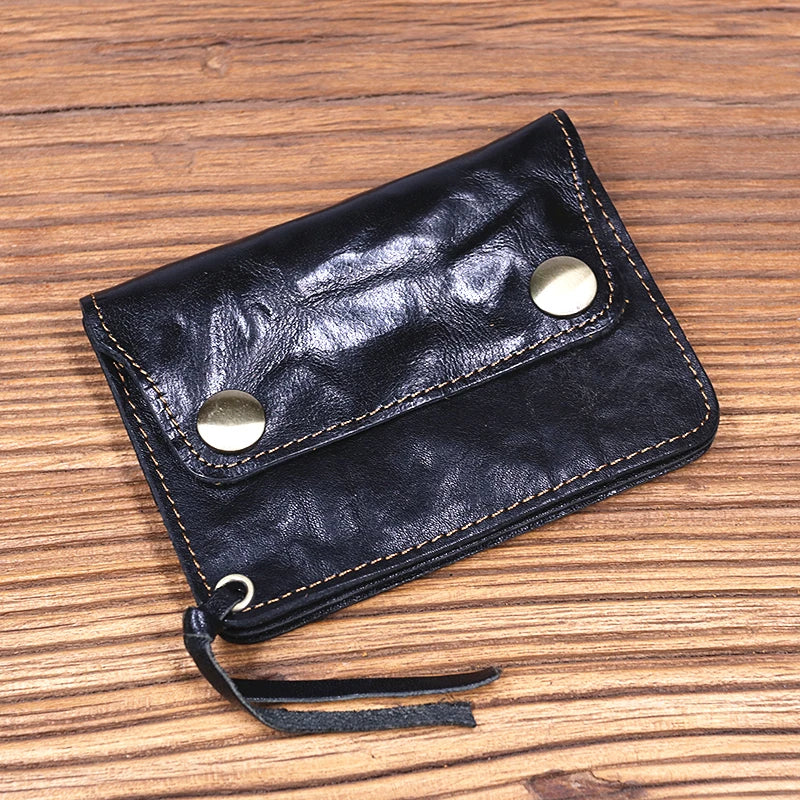 Men's Genuine Leather Wallet with Zipper Coin Pocket