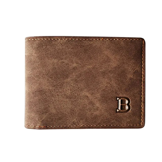 Men's Slim Bifold Wallet - Premium PU Leather Multi-Card Holder