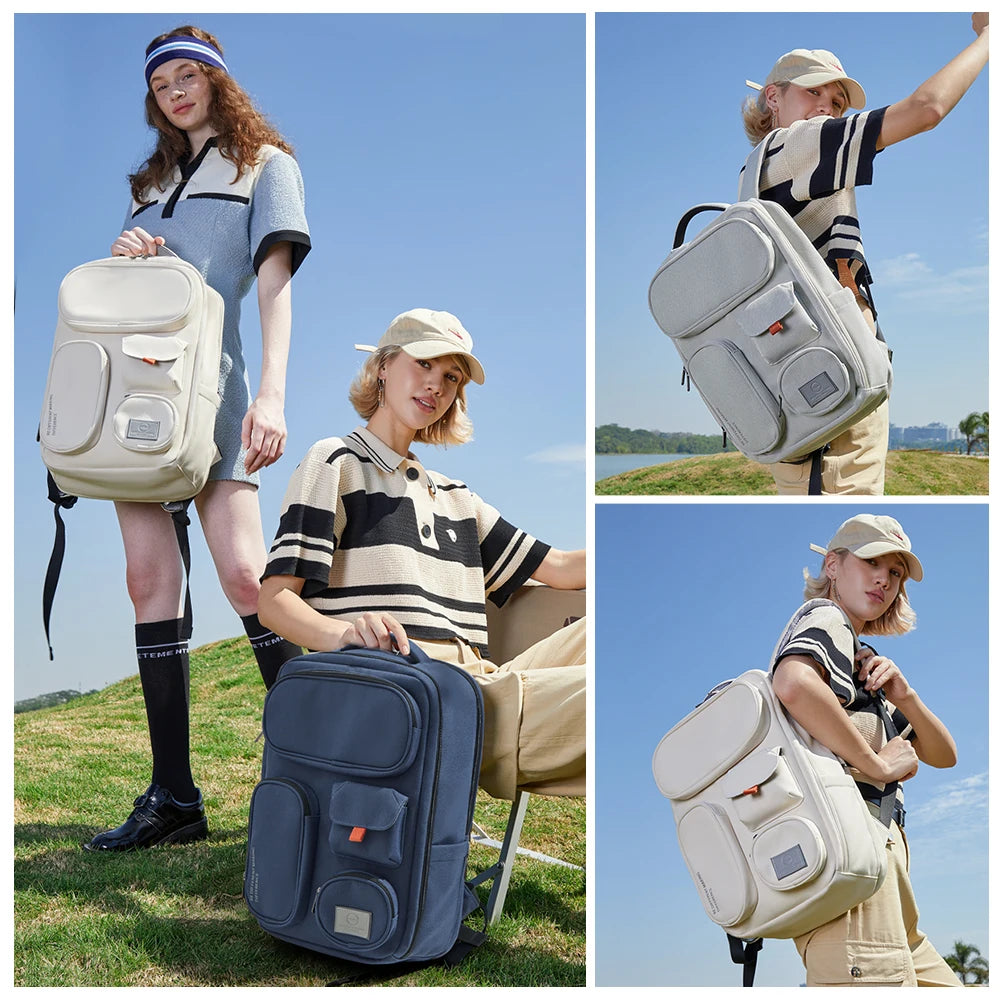 Mixi 18-Inch Waterproof Travel Backpack - Unisex Laptop Rucksack
