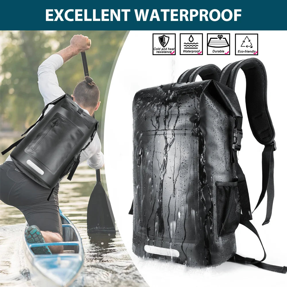 NEWBOLER 35L Waterproof Dry Backpack – Large Capacity Swimming & Beach Bag