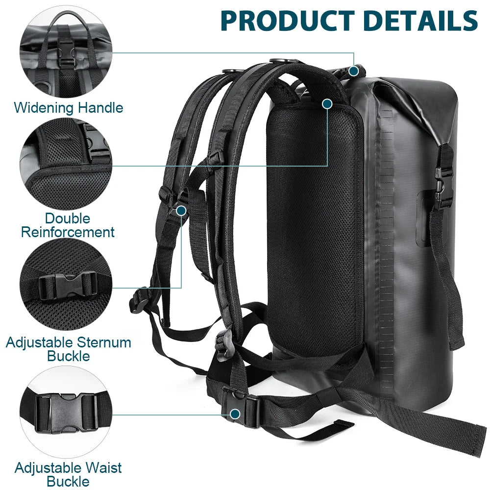 NEWBOLER 35L Waterproof Dry Backpack – Large Capacity Swimming & Beach Bag