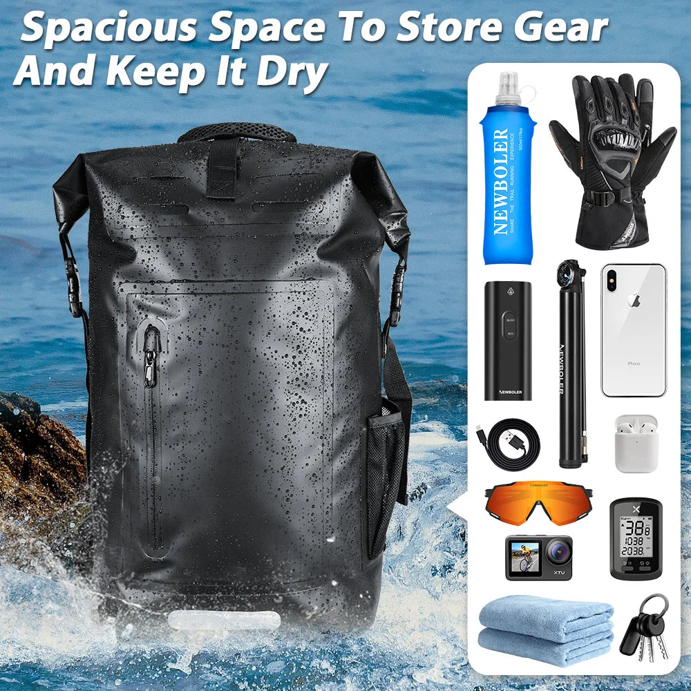 NEWBOLER 35L Waterproof Dry Backpack – Large Capacity Swimming & Beach Bag