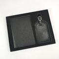 Personalized Leather Passport Cover & Luggage Tag Set – Luxury Travel Gift Box