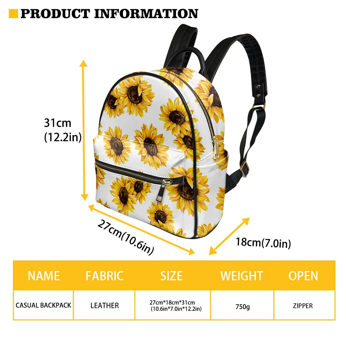 Polynesian Tribal Floral Backpack - Women's PU Leather Backpack