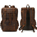 Premium Genuine Leather Backpack for Men - 17 Inch Laptop Travel Daypack