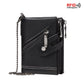 Men's RFID-Blocking Leather Chain Wallet with Double Zipper