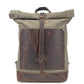 Premium Canvas & Cowhide Travel Backpack - 16 Inch Laptop Bag