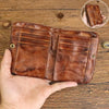 Men's Vintage Genuine Leather Wallet with Coin Pocket