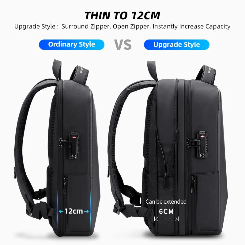 FENRUIEN Anti-Theft Laptop Backpack with USB Charging Port