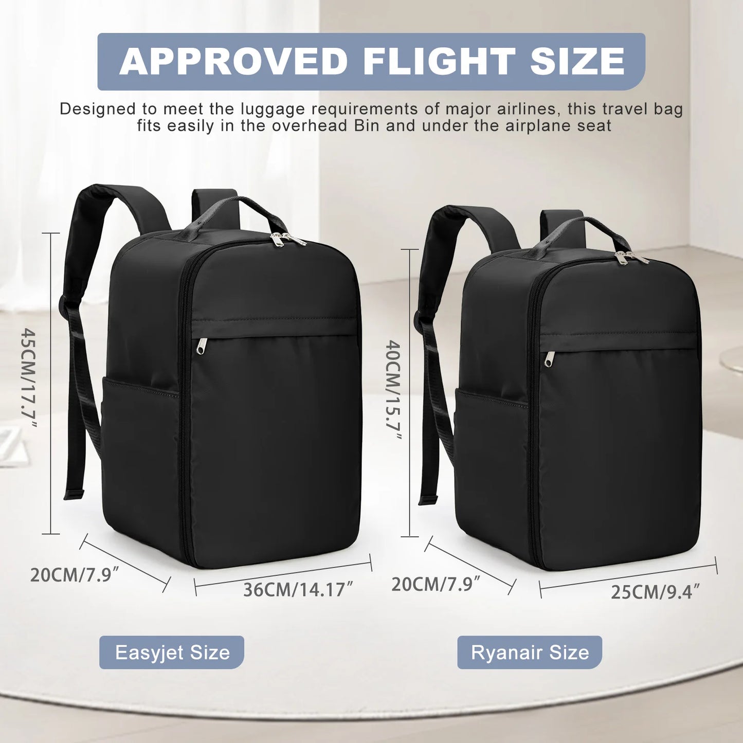 Premium Travel Backpack - Airline Cabin Approved 40x20x25cm