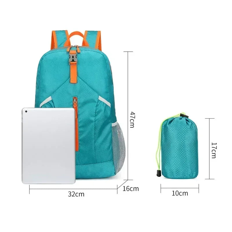 25L Lightweight Foldable Hiking Backpack - Waterproof Outdoor Travel Daypack
