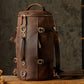 Genuine Leather Travel Backpack - Vintage Style Daypack for Men