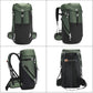 TOMSHOO 50L Waterproof Mountain Backpack - Tactical Outdoor Hiking Pack