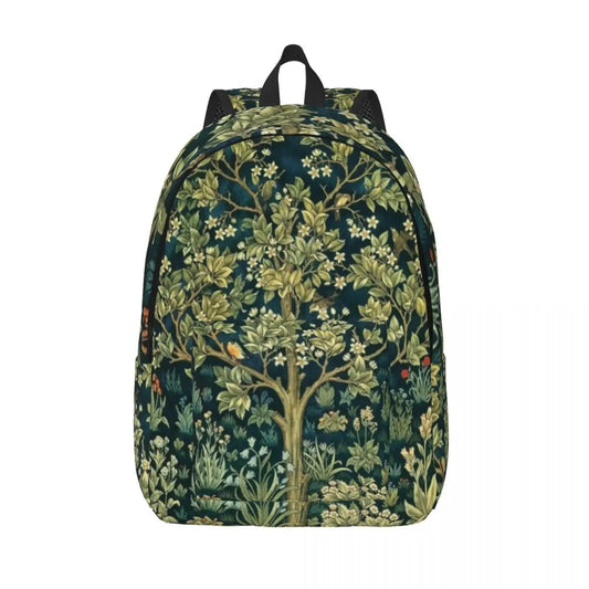 William Morris Tree of Life Canvas Backpack - 15 Inch Laptop