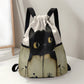 Cat Pattern Drawstring Backpack - Large Capacity Sports & Fitness Bag