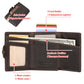 HUMERPAUL RFID Smart Pop-Up Card Wallet - Genuine Leather Slim Card Holder with Coin Purse
