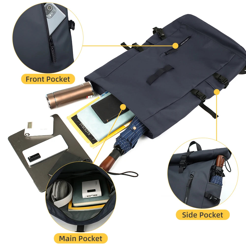 HK 15.6" Anti-Theft Laptop Backpack with USB Charging Port