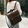 Women's Vintage PU Leather Backpack - Fashion School & Leisure Shoulder Bag