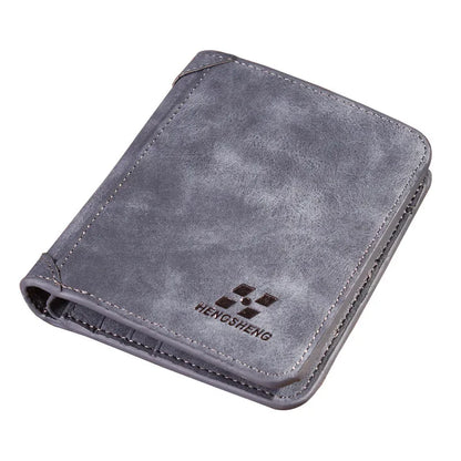 Men's Slim Bifold Wallet - Premium PU Leather Multi-Card Holder