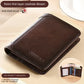 Men's Genuine Leather RFID Blocking Trifold Wallet