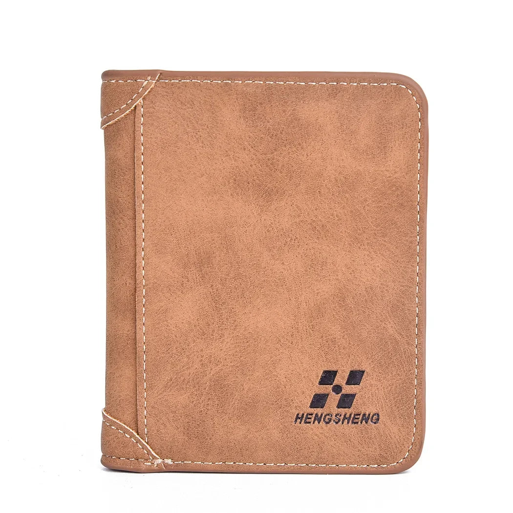 Men's Slim Bifold Wallet - Premium PU Leather Multi-Card Holder