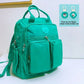 Women's Waterproof Nylon Travel Backpack - Multi-Pocket Laptop Bag