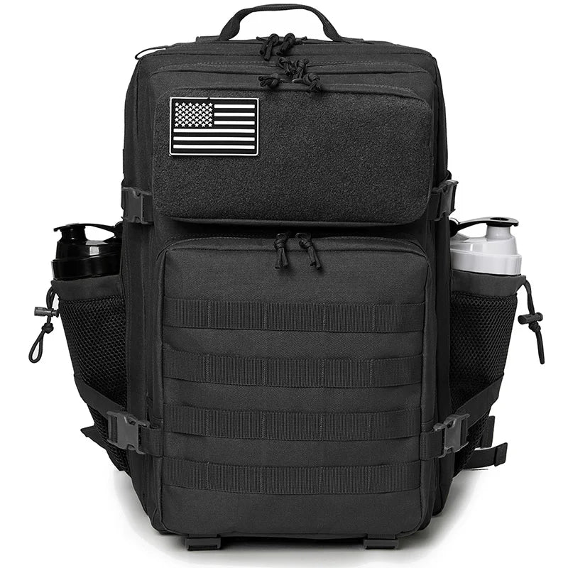 45L Tactical Military Backpack with MOLLE System - Outdoor Hiking & Survival Rucksack
