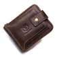 BULLCAPTAIN Men's Genuine Leather RFID Wallet with Coin Purse