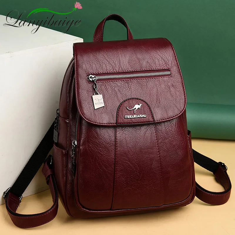Women's Genuine Leather Vintage Backpack