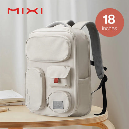 Mixi 18-Inch Waterproof Travel Backpack - Unisex Laptop Rucksack