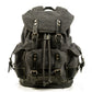 Canvas Leather Travel Backpack - 20-35L Large Capacity Outdoor Bag