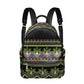 Polynesian Tribal Floral Backpack - Women's PU Leather Backpack