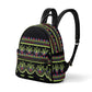 Polynesian Tribal Floral Backpack - Women's PU Leather Backpack