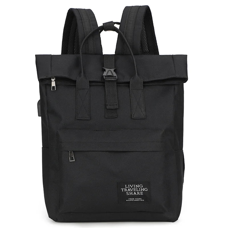 Women's Oxford Backpack - Multi-Pocket School & Laptop Bag
