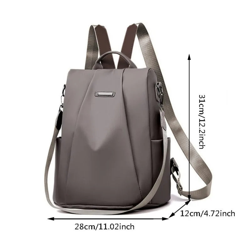 Women's Waterproof Oxford Backpack - Casual School & Travel Bag