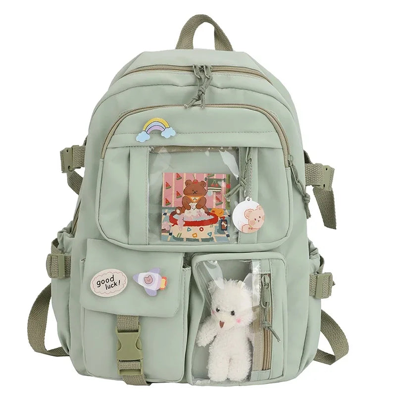 Korean Style Campus Backpack for Girls - Lightweight Laptop Bag