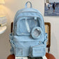 Women's Denim Backpack - High Capacity Student Commuter Bag