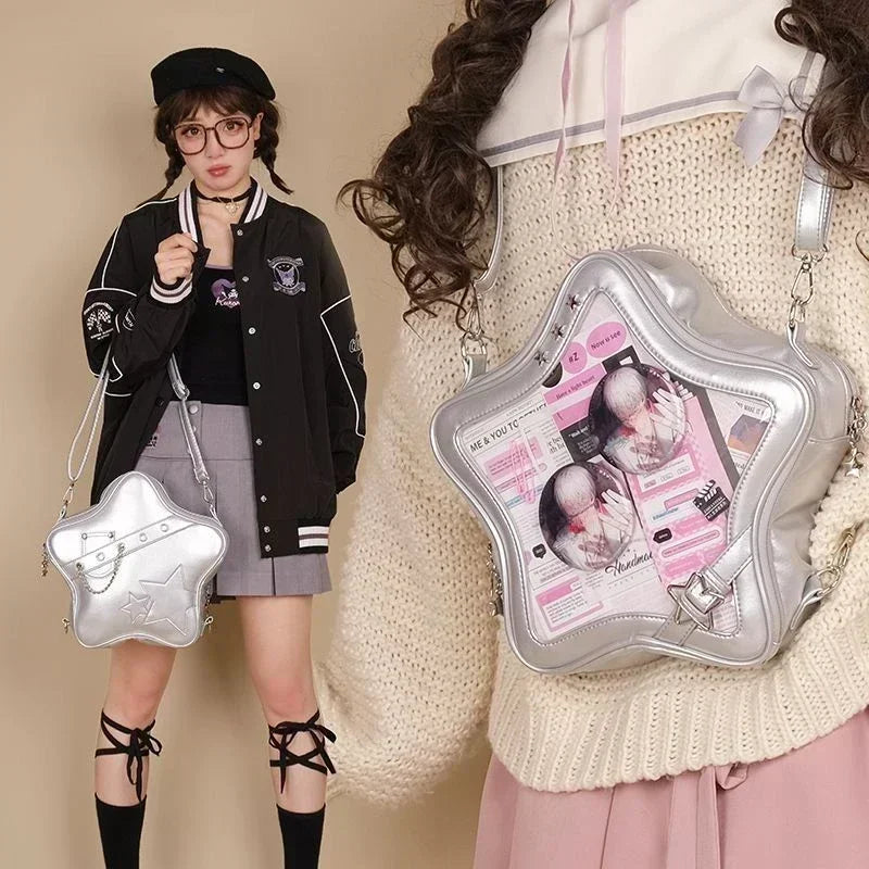 Transparent Ita Bag Backpack - Women's Crossbody Display Bag