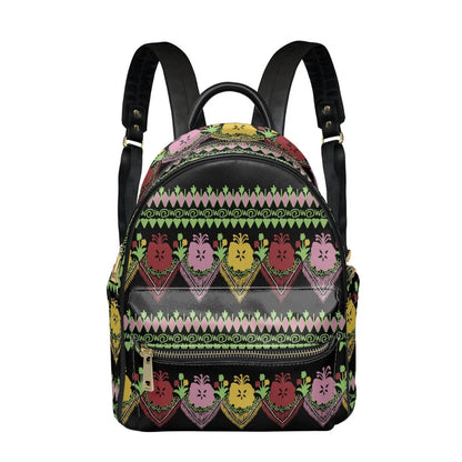 Polynesian Tribal Floral Backpack - Women's PU Leather Backpack