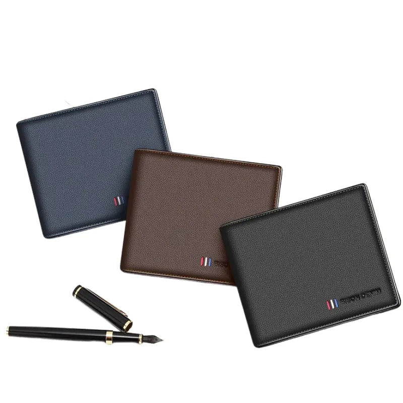 BISON DENIM Genuine Leather Bifold Wallet with RFID Blocking