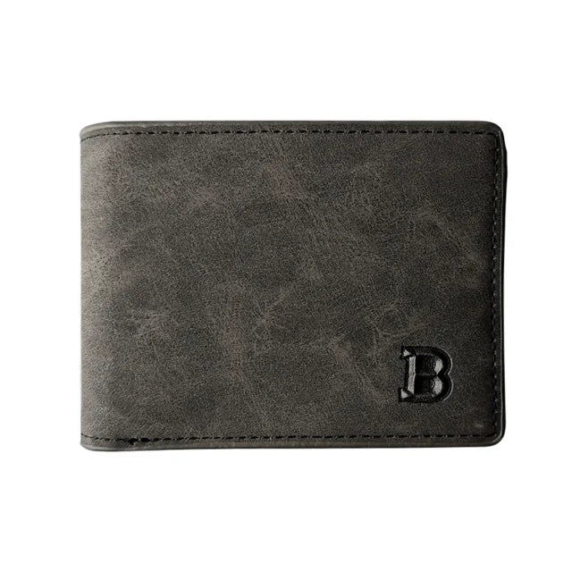 Men's Slim Bifold Wallet - Premium PU Leather Multi-Card Holder