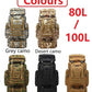Premium 80L-100L Expandable Hiking Backpack - Tactical Mountaineering Pack for Outdoor Adventures