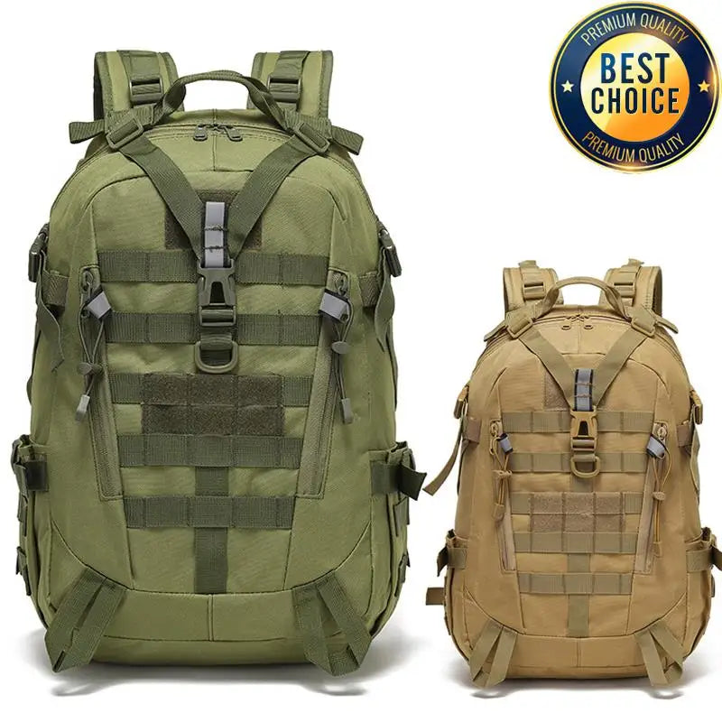 Tactical Reflective MOLLE Backpack - 900D Outdoor Rucksack for Hiking, Camping & Travel