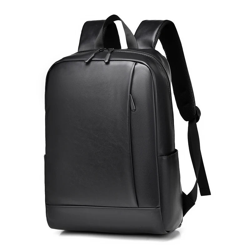 Professional 14-Inch Business Laptop Backpack - Waterproof PU Leather