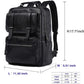 Premium Leather Laptop Backpack - Waterproof Business Travel Bag