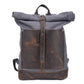 Premium Canvas & Cowhide Travel Backpack - 16 Inch Laptop Bag